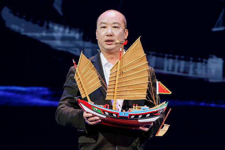 水密隔舱非遗传承人林配宗现场讲述。活动主办方供图