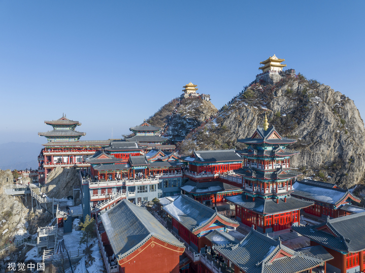 2024年2月12日，河南洛阳，航拍老君山。来源：视觉中国 编辑/许婷

