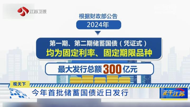 观天下今年首批储蓄国债近日发行