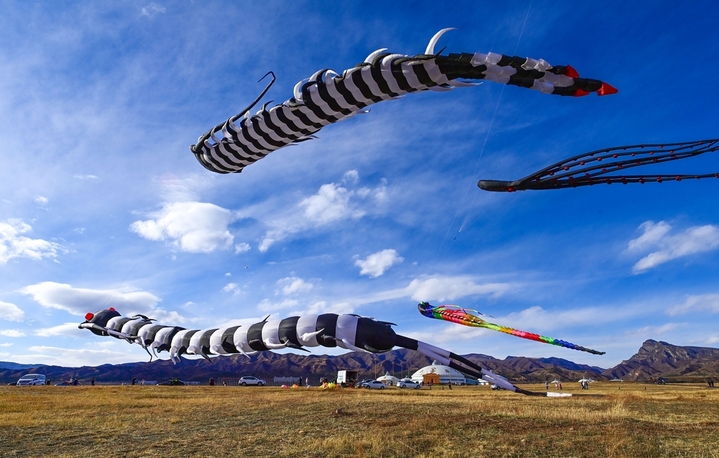 2026年4月5日，清明假日期间，内蒙古自治区呼和浩特市举行2026呼和浩特风筝艺术系列活动，吸引许多游客和市民前来放飞纸鸢、咏诗赋词、踏春赏景，感受春日生机与美好。来源：王正/IC photo